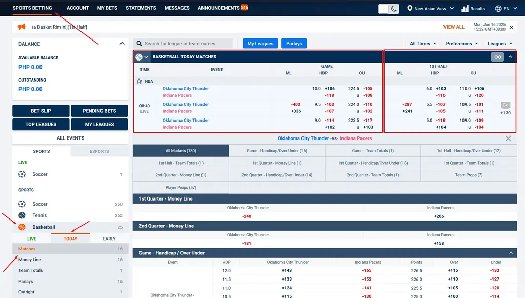 OKC VS PACERS GAME 5 ODDS