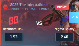 Betboom Vs Nigma Galaxy September 4