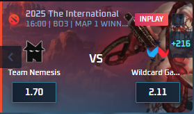 Team Nemesis vs Wildcard Gaming September 5